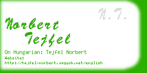 norbert tejfel business card